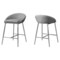 Monarch Specialties Bar Stool, Set Of 2, Counter Height, Kitchen, Metal, Fabric, Grey, Chrome, Contemporary, Modern I 2298 - alternate 1